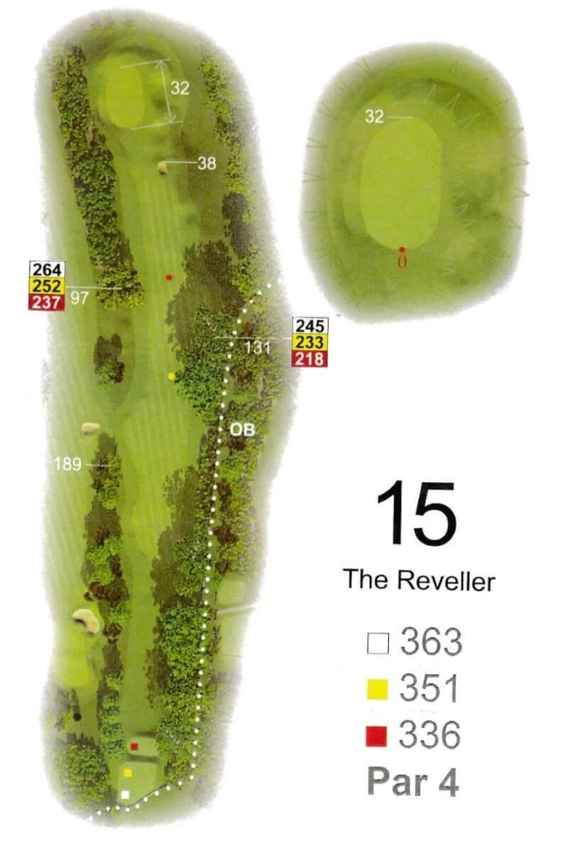 Hole 15, The Reveller, plan