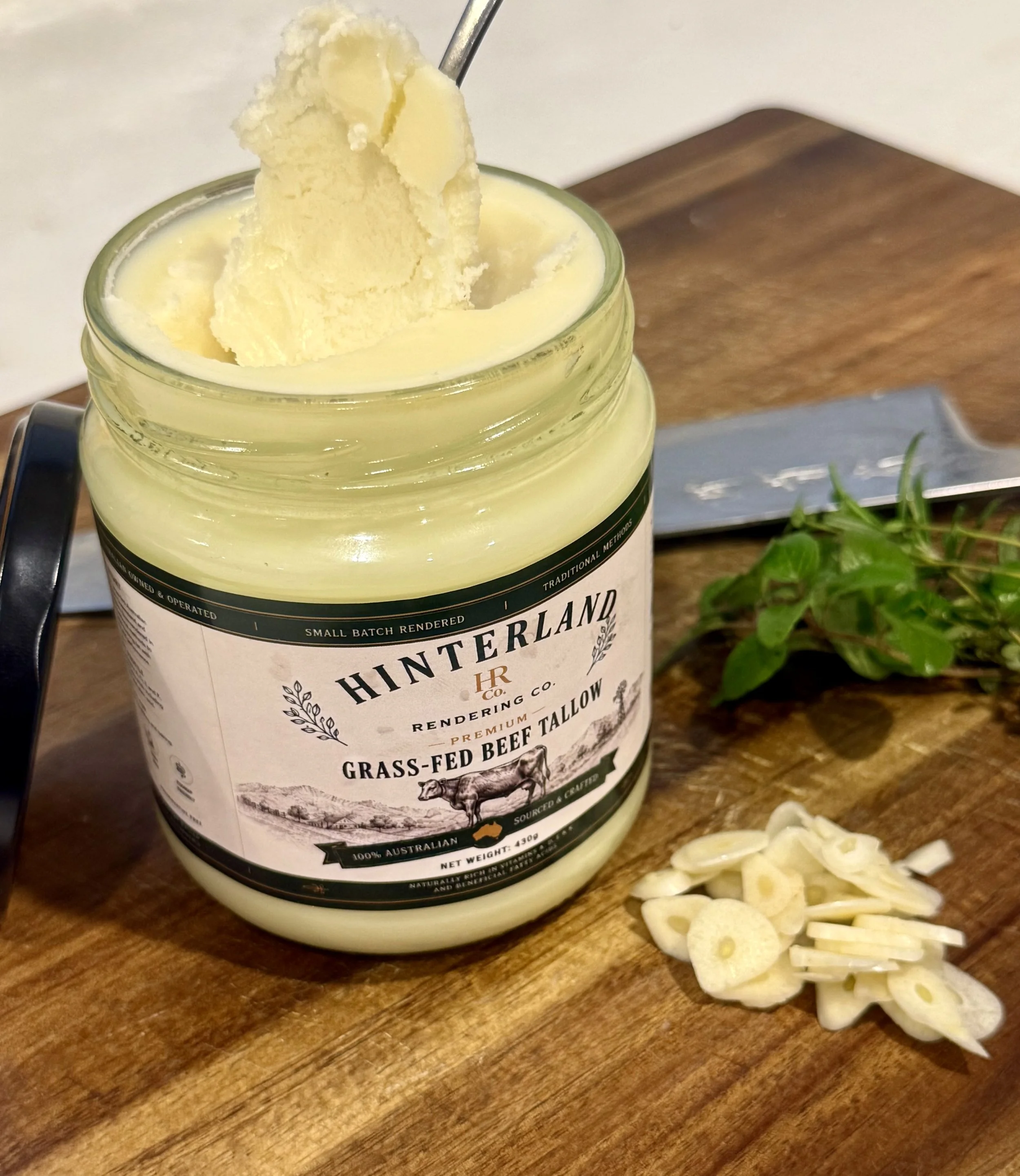 430g Jar Grass Fed Beef Tallow