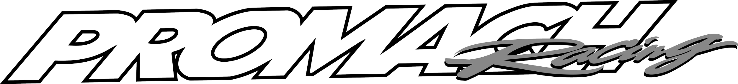The image features the words 'PROMO Racing' written in bold, stylized font. 'PROMO' is in all capital letters with a 3D effect, while 'Racing' is written in a cursive script overlaying the bottom right.