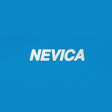 Blue background with the word 'NEVICA' in white text
