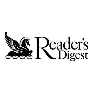 Logo of Reader's Digest featuring a stylized winged horse and the magazine name.