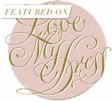 Circle with the text 'Featured on Love My Mess' in elegant script.