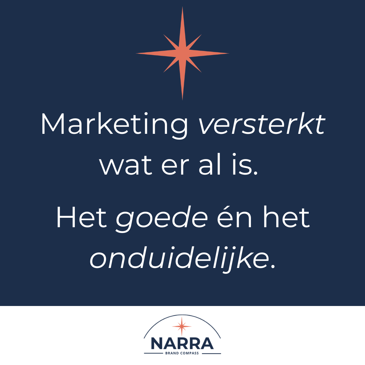 Meer marketing lost je probleem niet op