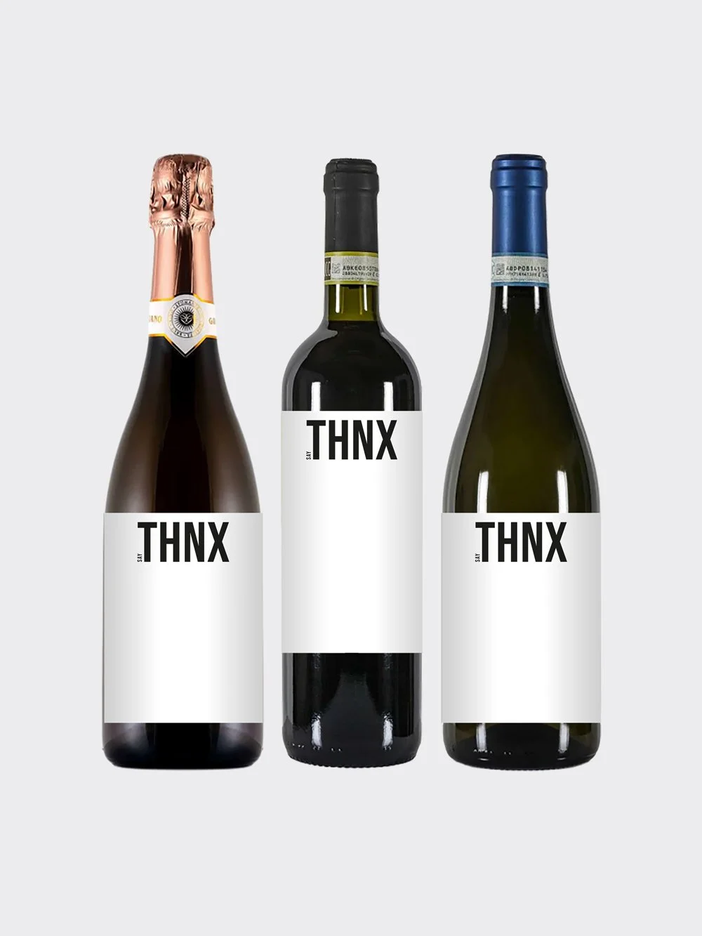 Wein (Mix) 2 x Rosé, 2 x Rot, 2 x Weiss (6er Karton) inkl. 10 Etiketten