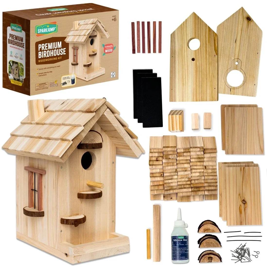 Premium Birdhouse Diy Woodworking Kit