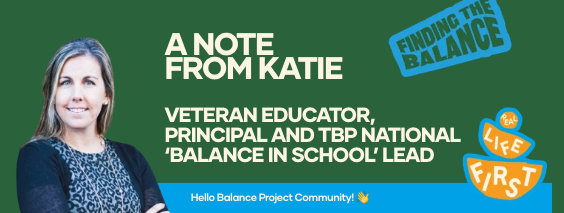 BACK TO SCHOOL WITH THE BALANCE PROJECT