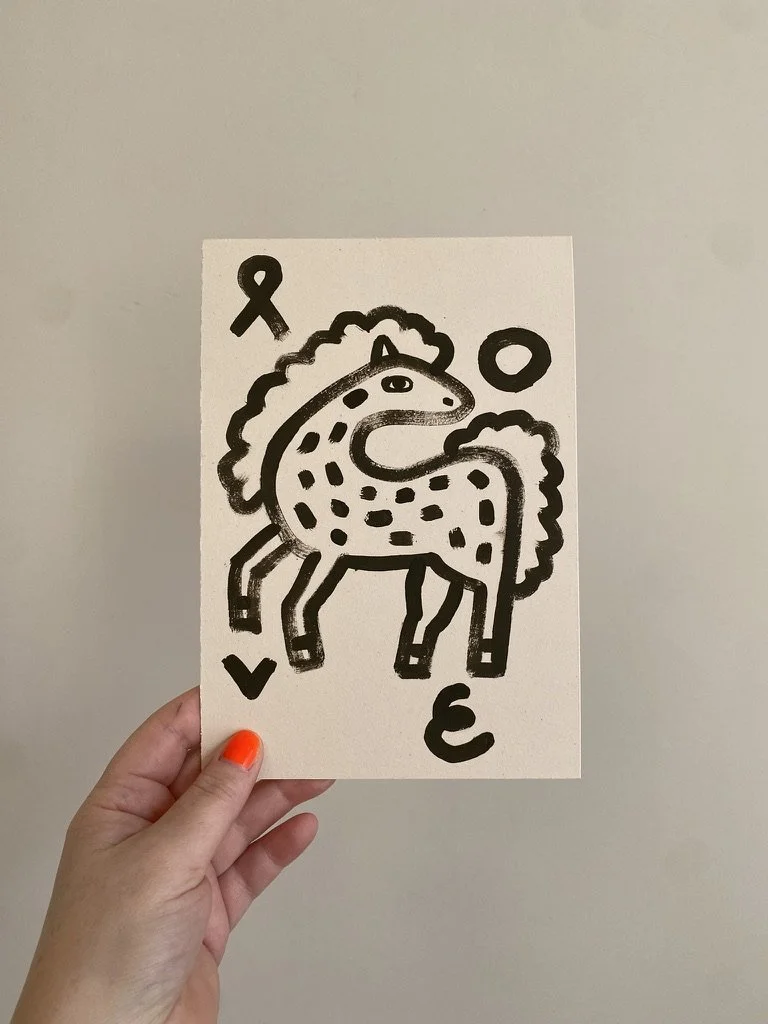 Wild Horse – handgemaltes Pferdemotiv in Acryl auf Finnpappe von Ruth Biniwersi