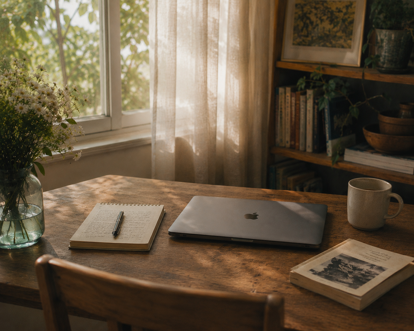Luxury jewellery design studio with sketchbook, laptop, handwritten notes and natural light. Bespoke engagement ring design, online jewellery consultations and handcrafted fine jewellery by Meler Bech Personal Jeweller.