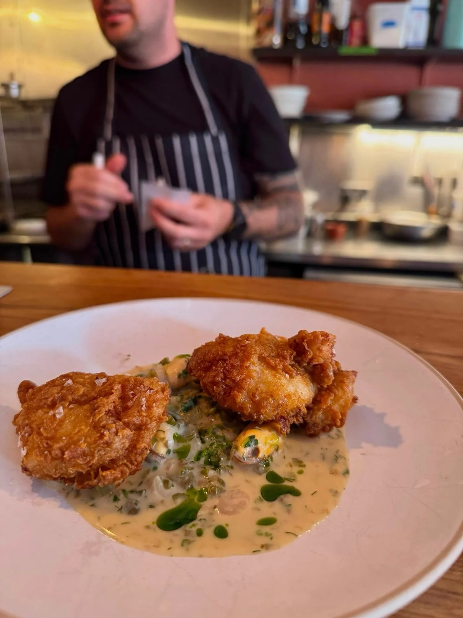 THOSE COD CHEEKS ARE CHEEKY AS FUCK!
COMES WITH FERGY&rsquo;S TARTARE SAUCE
MIGHT BE FRIED COLLAR WHEN YOU COME IN, BUT EITHER WAY YOU&rsquo;RE IN FOR A TREAT x

NICE PIC @garry.matthew
