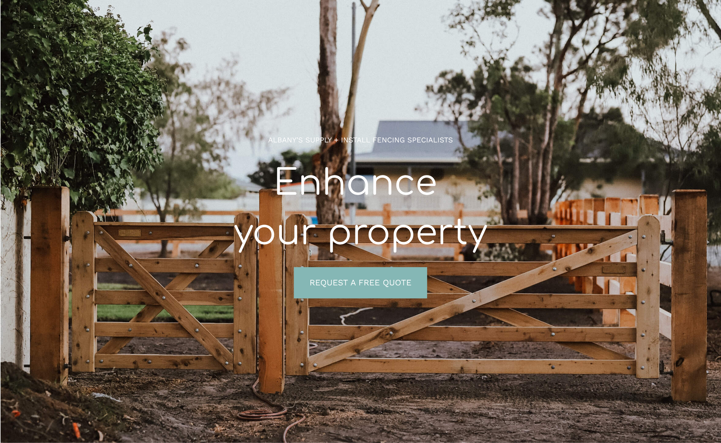Timber fence and gate installed in a residential backyard in Albany, Western Australia