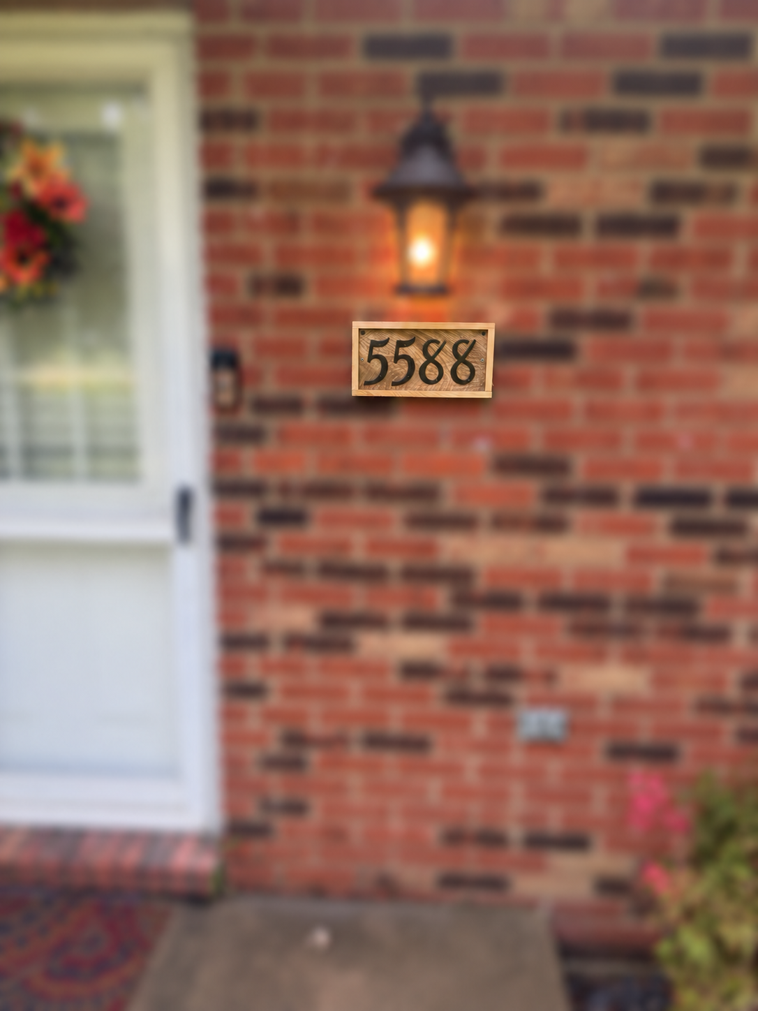 Rustic Wood Address Plaque