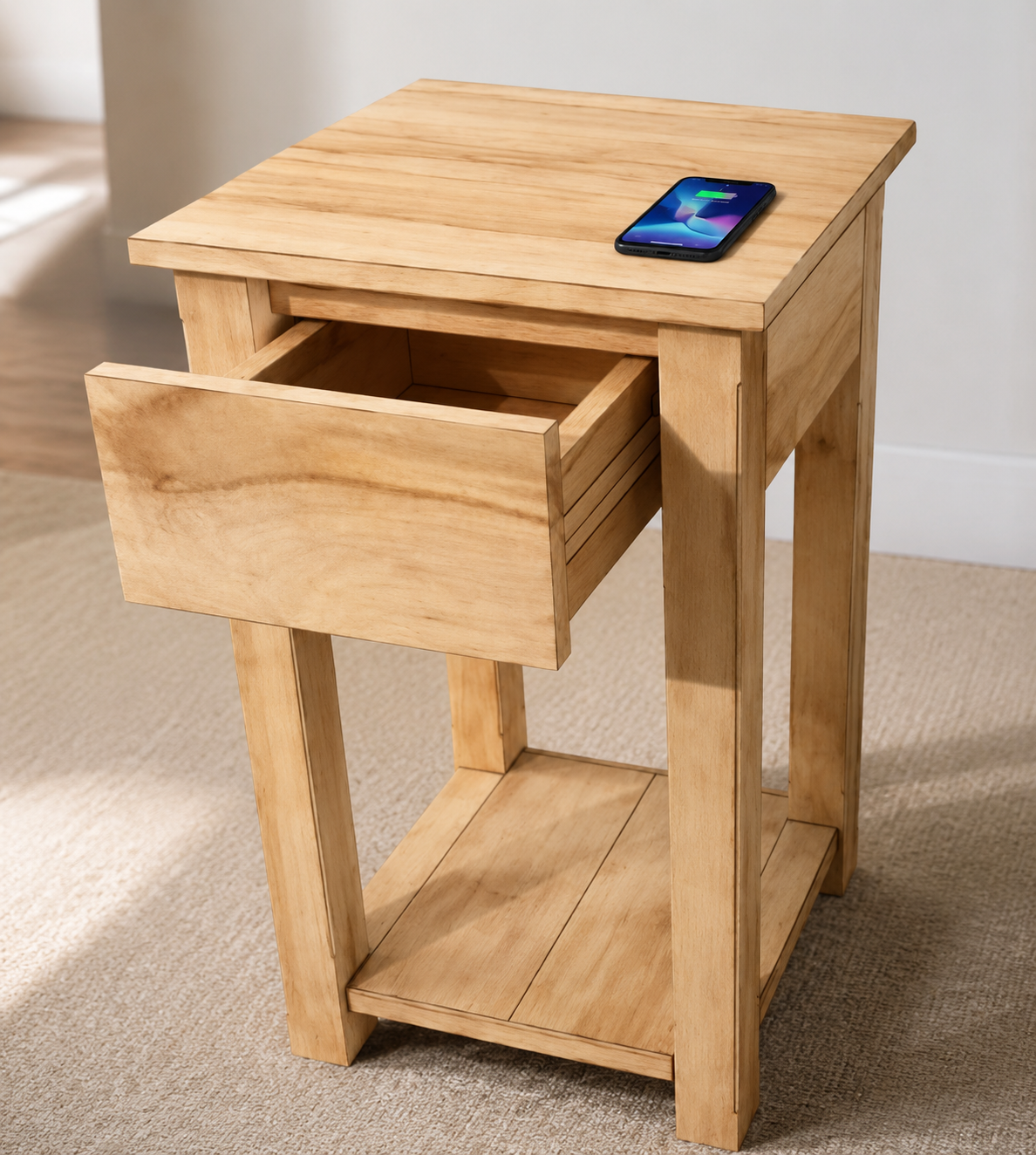 Cooper Night Stand with Wireless Charger
