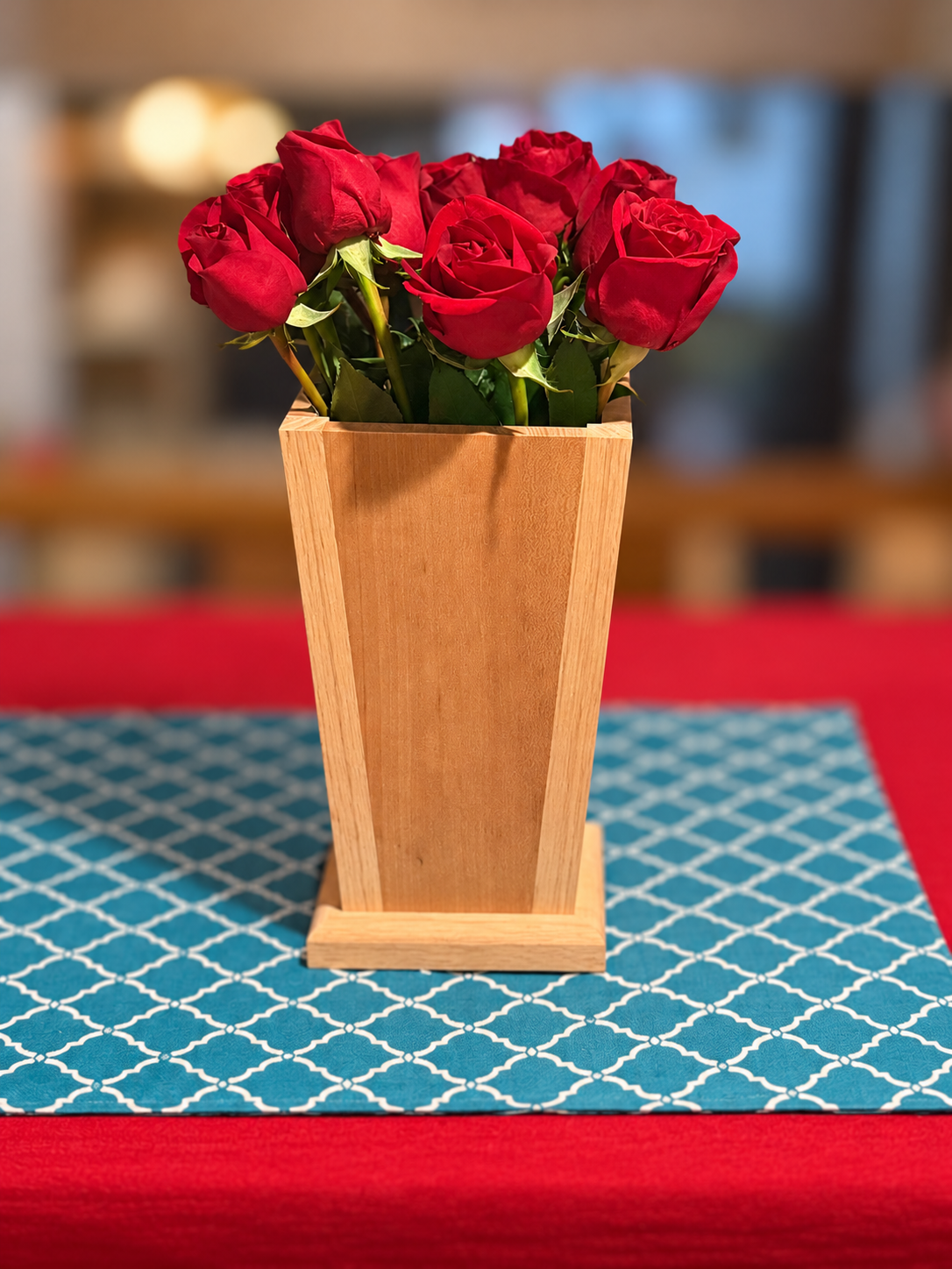 Cherry & Oak Vase