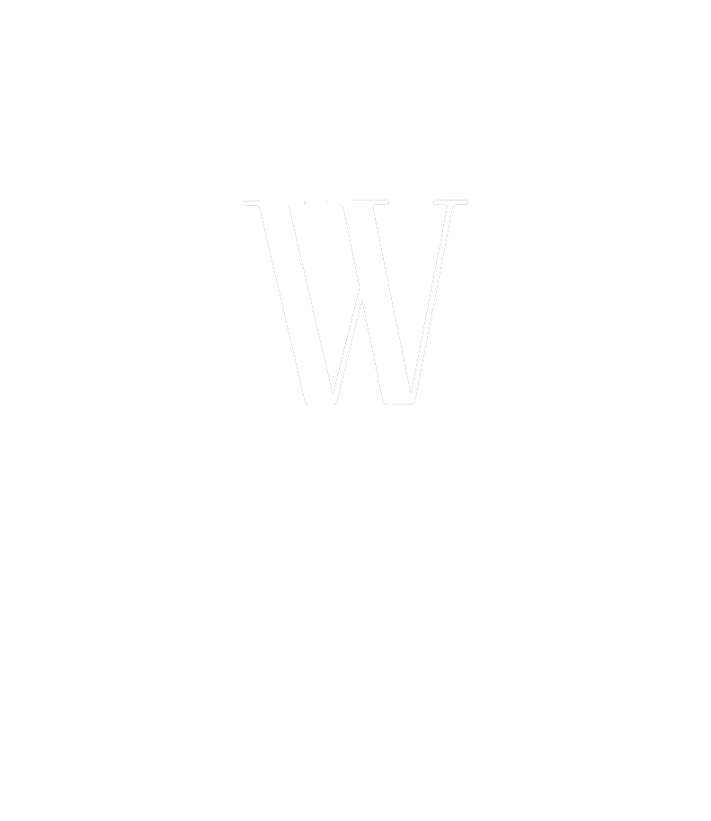 Logo for Wright & Co Photography with a large white capital W, black background, and text beneath that says 'WRIGHT & CO' and 'PHOTOGRAPHY' separated by a small heart.