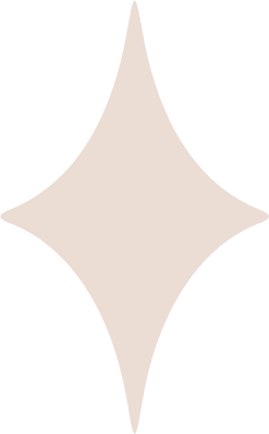 A simple, stylized diamond-shaped star design with rounded edges and a light beige color on a black background.
