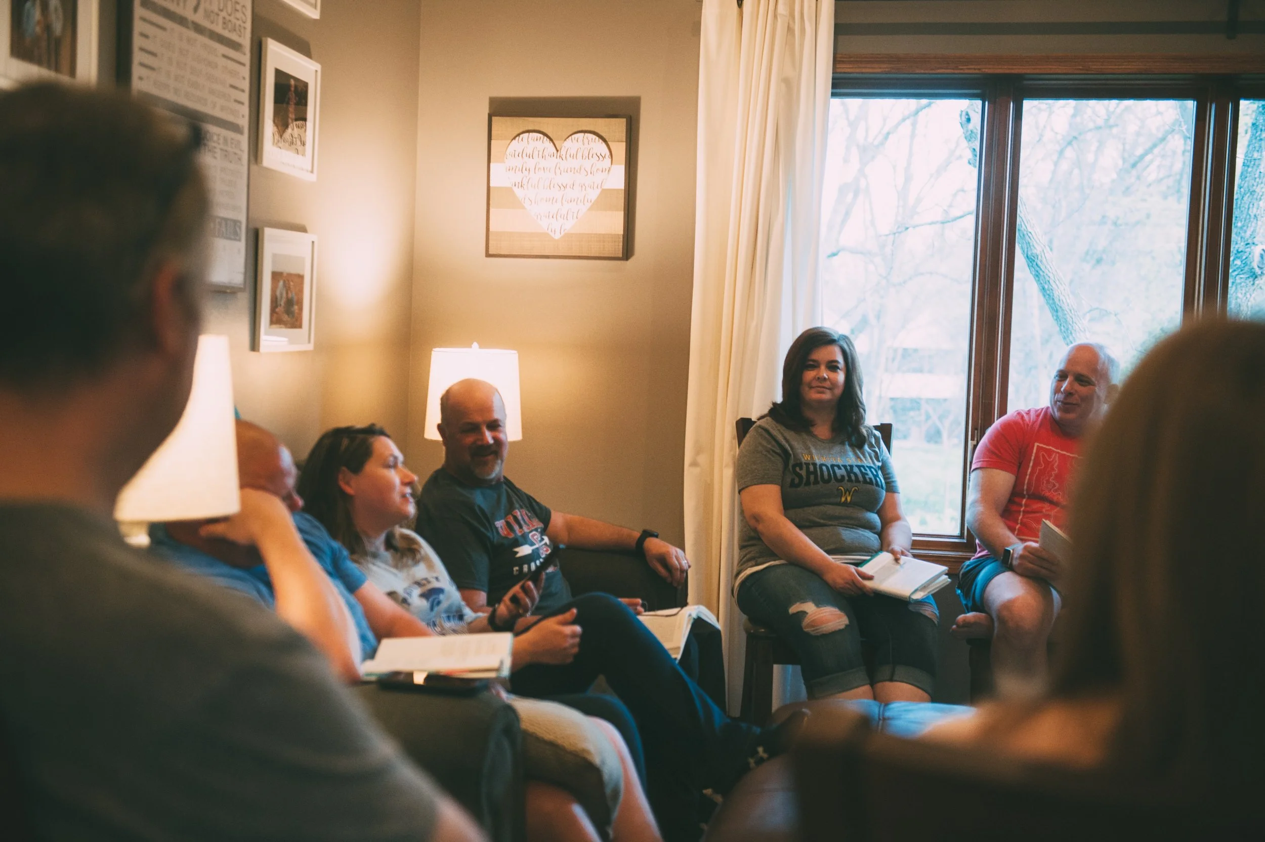An example of a church homegroup - people gathering during the week to pray, study the Bible and support one another. #churchfamily
