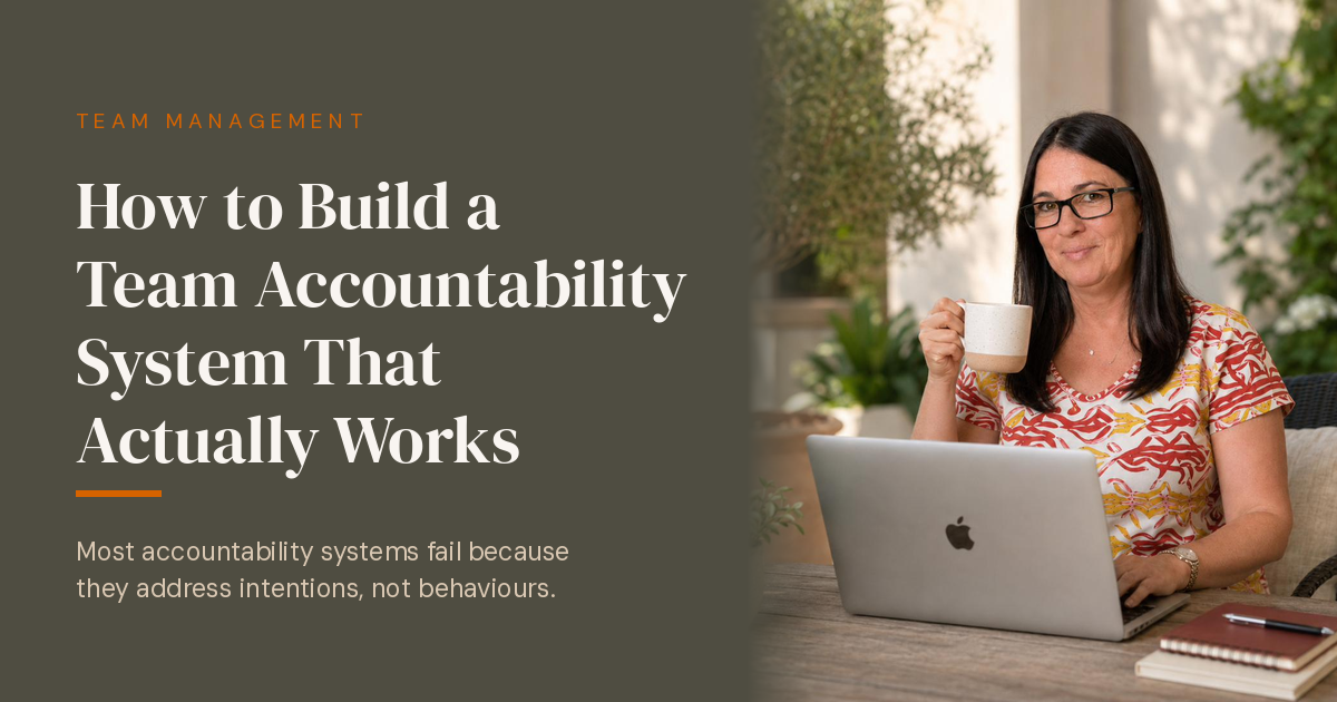 How to build a team accountability system that actually works -- Martha Christie OBM at Martha's SOS explains behaviour-based accountability for small business teams