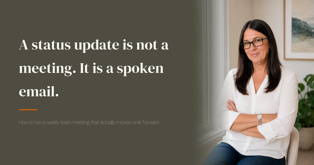 How to run a weekly team meeting, with operations strategist Martha Christie of Martha's SOS