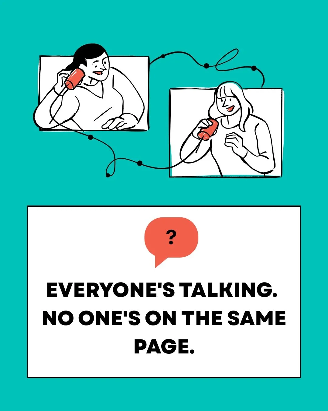 A pattern I've seen more than once: a team's communication scattered across Microsoft Teams, sticky notes on someone's office door, email threads, texts, voicemails, and a project management system, all at once. 😵&zwj;💫

And somehow, despite six di