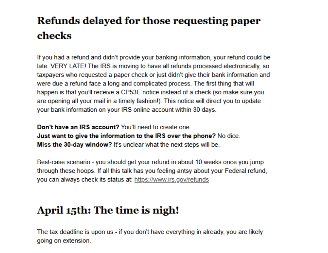 Where’s my refund?