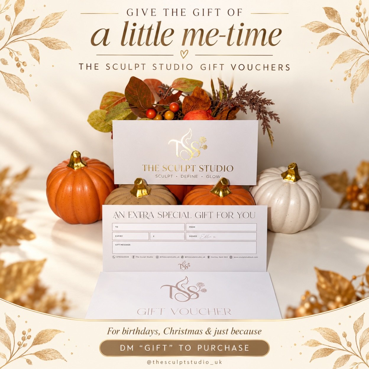 Give a special lady the gift of a little me-time 🤍✨

Treat your mum, sister, partner or bestie to something just for her with The Sculpt Studio gift vouchers 🎁

Choose a treatment, a course or a monetary amount so she can pick her own perfect treat
