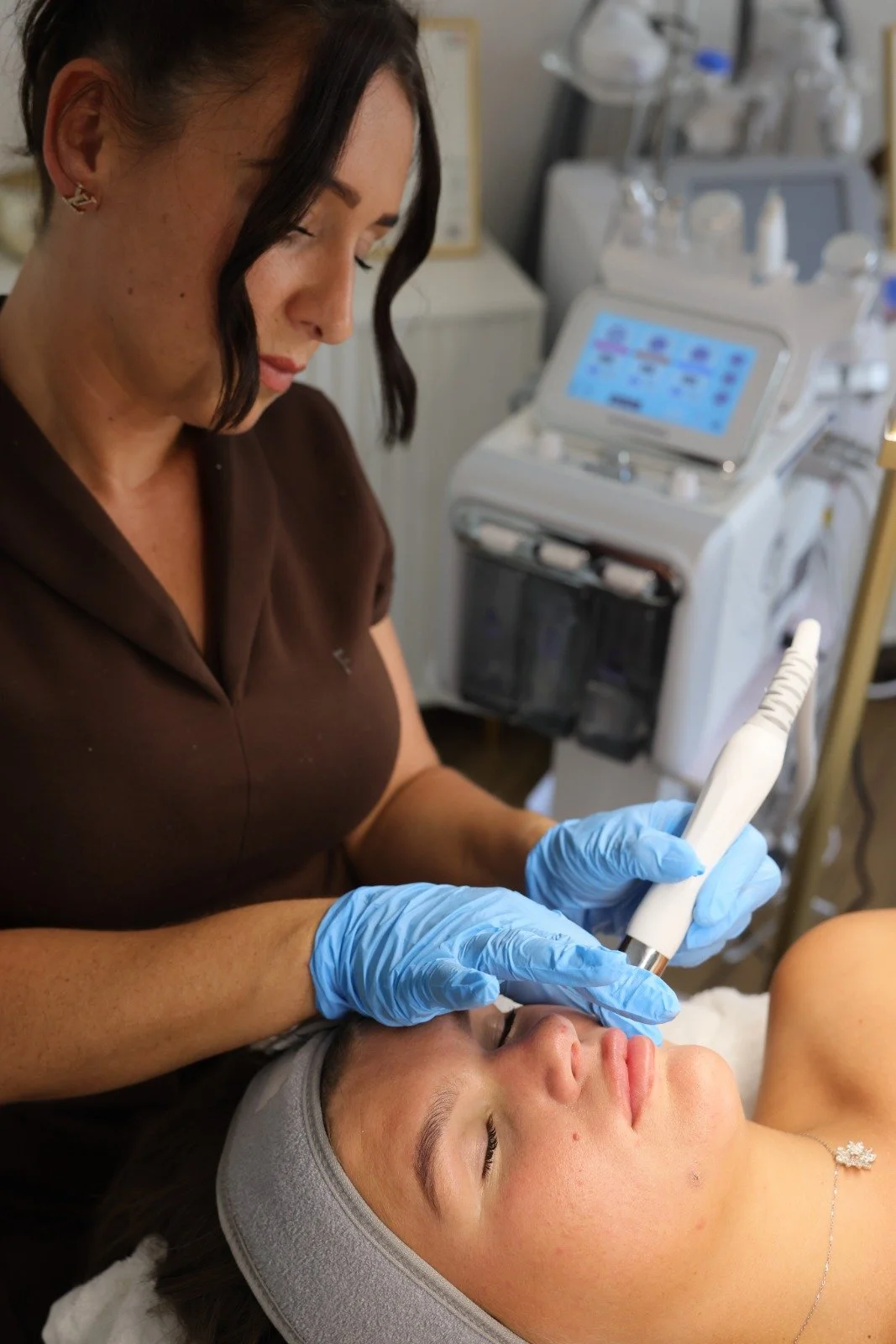 Advanced facial treatment being performed at The Sculpt Studio