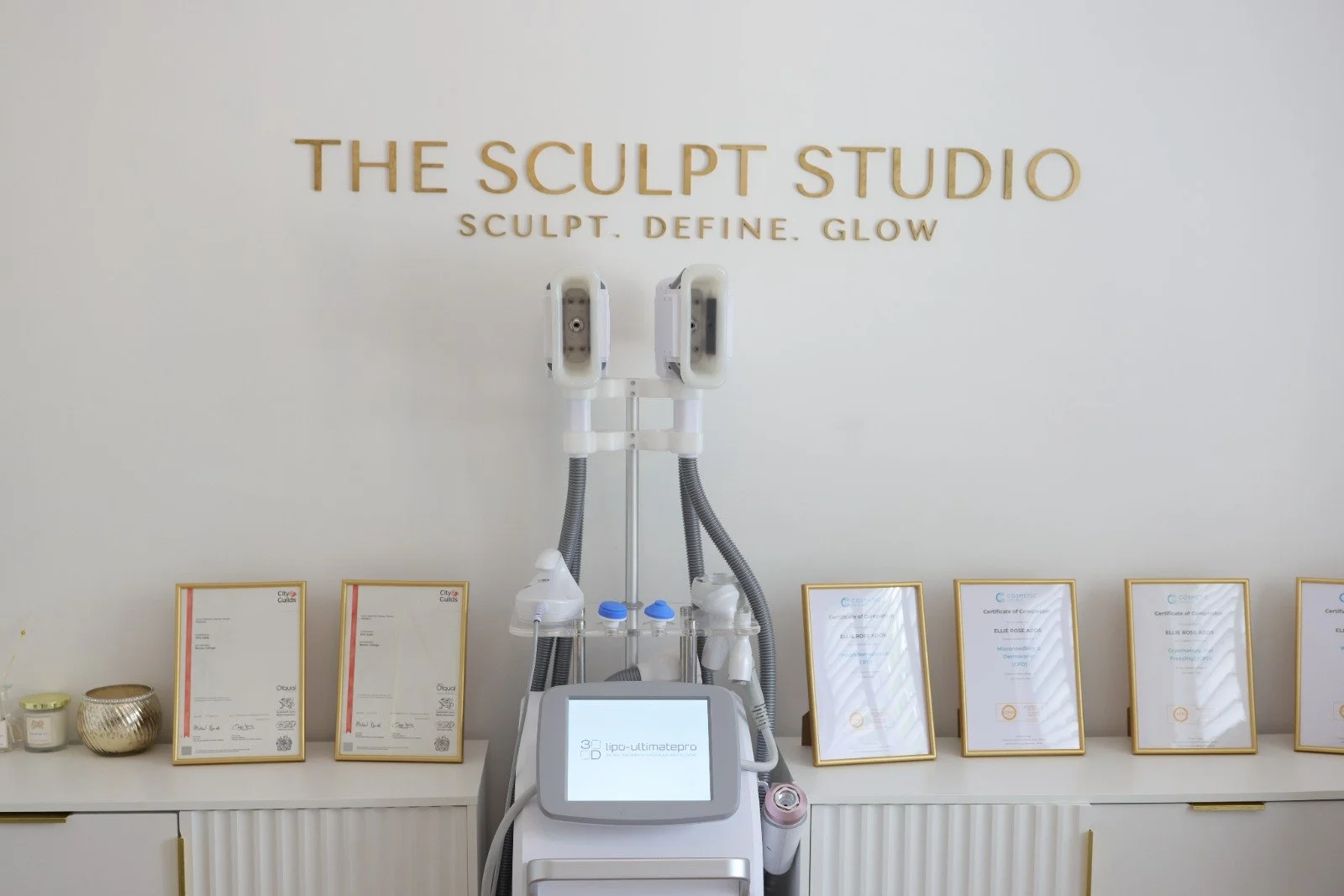 Private treatment room at The Sculpt Studio in Hartley, Kent