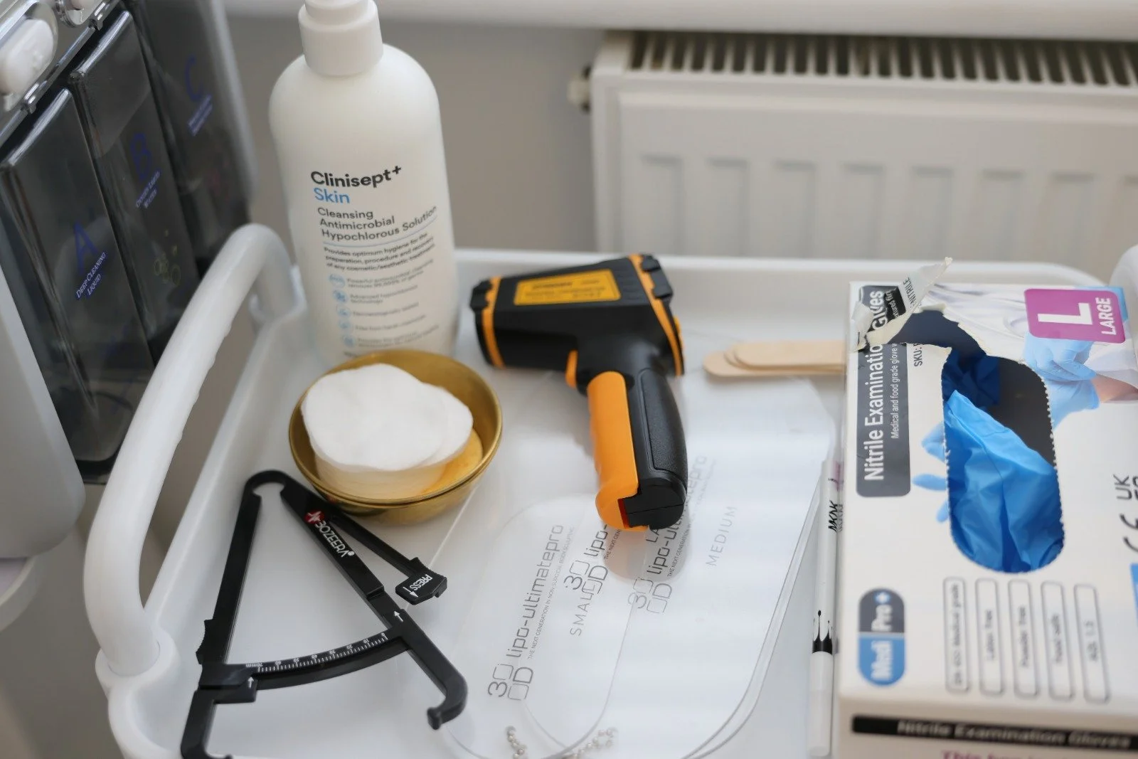 Professional equipment used for body contouring treatments at The Sculpt Studio