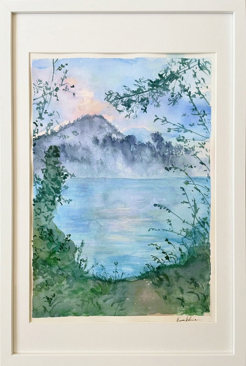 Evening Mist by the Blue River
