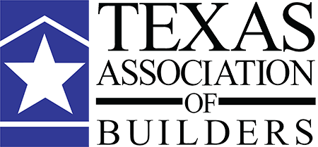 Logo of the Texas Association of Builders featuring a white star inside a house outline.