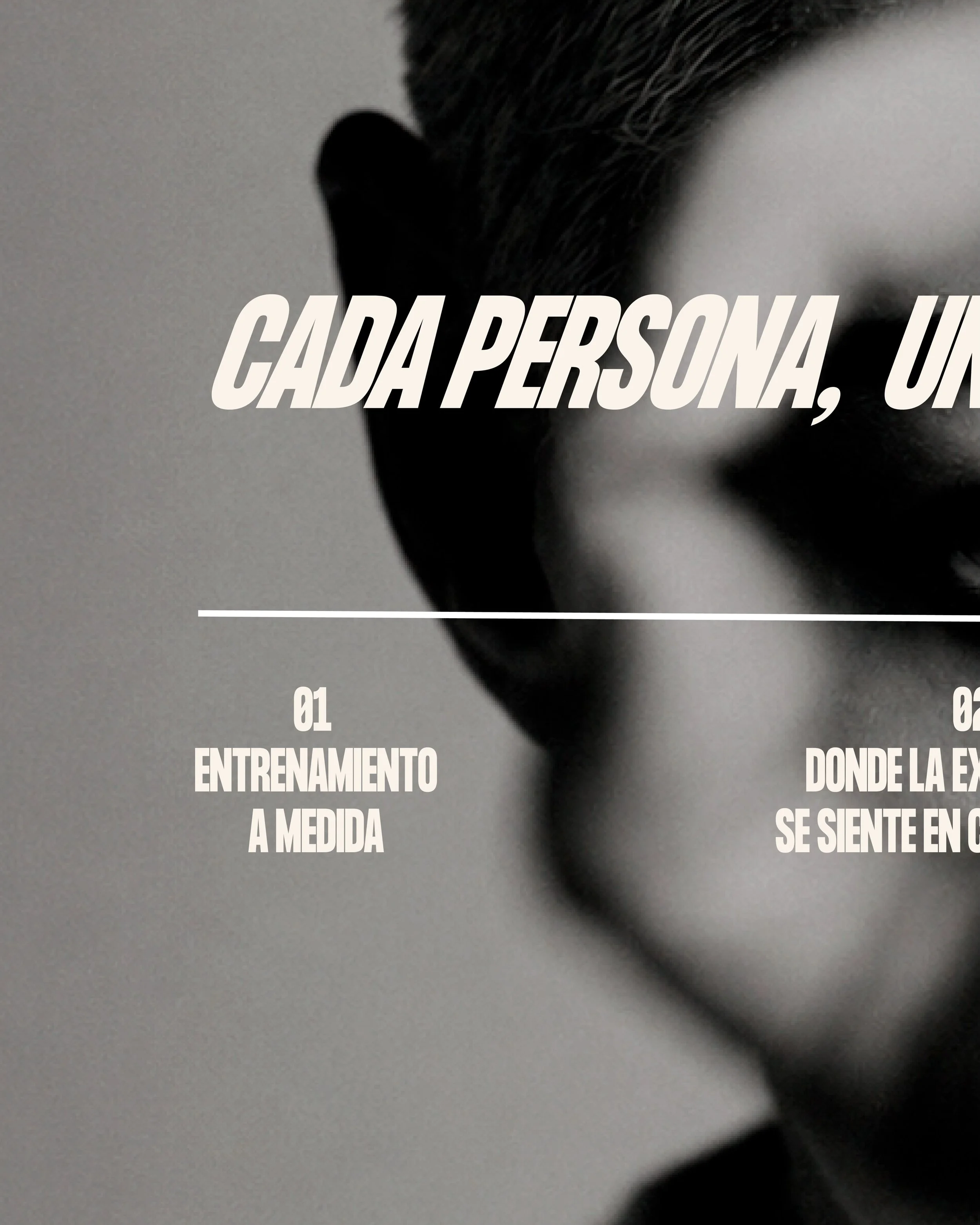 Cada persona tiene un camino diferente.

Por eso, en OWN no creemos en entrenamientos iguales para todos.

Creemos en entender tu momento, acompa&ntilde;arte en tu proceso y construir una experiencia que evolucione contigo.

Entrenamiento a medida.
U