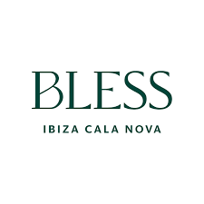 Logo with the word BLESS and text below reading IBIZA CALA NOVA