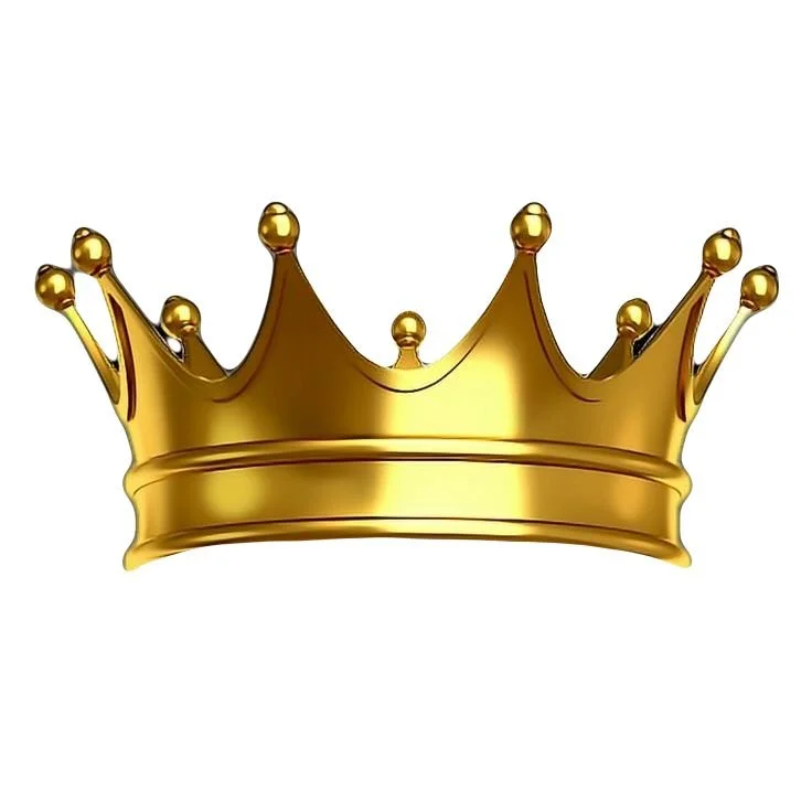 Eine goldene Krone mit prunkvollem Design