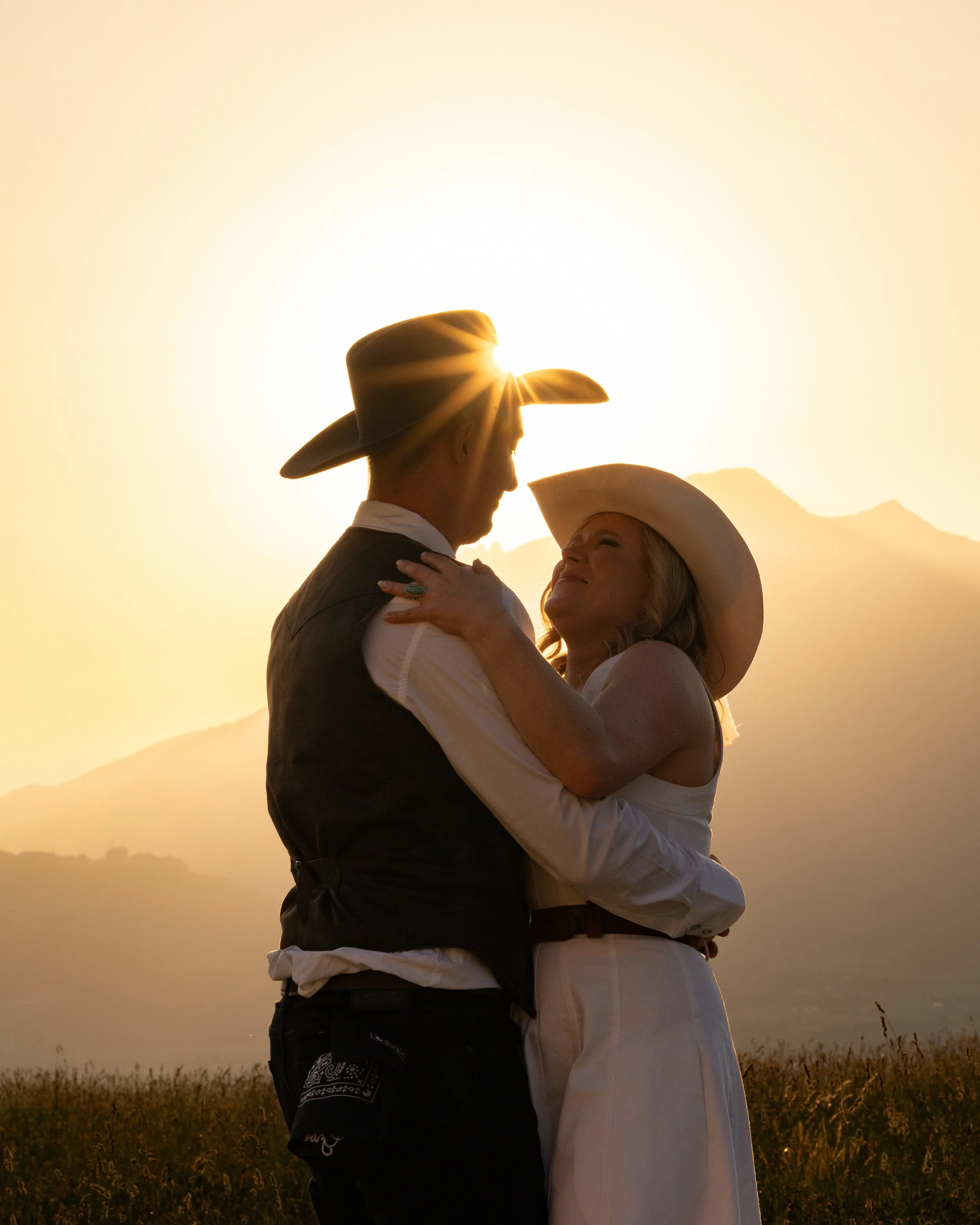 Pärchen im Sonnenunterang