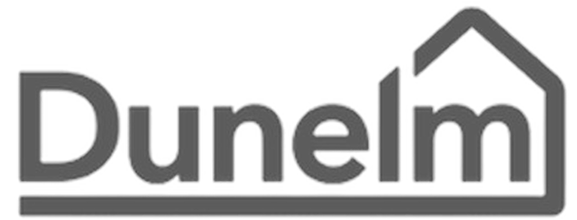 Dunelm logo with stylized house rooftop