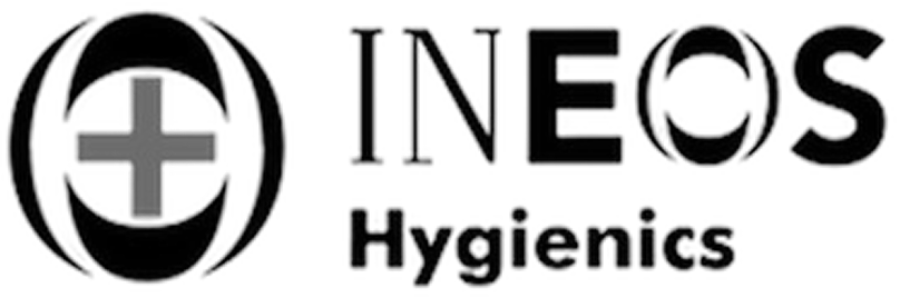 Logo for INEGOS Hygienics featuring a globe with a cross symbol inside.