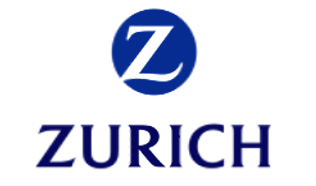 Logo with a blue circle containing a stylized Z and the word 'ZURICH' in blue uppercase letters.