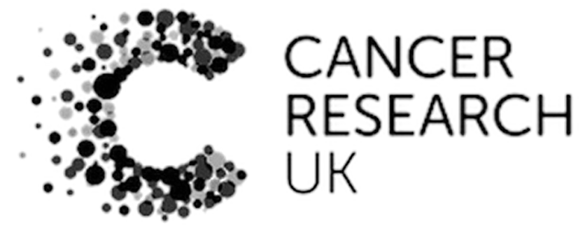 Logo with a stylized letter 'C' made of black and gray circles, accompanied by the text 'Cancer Research UK'.