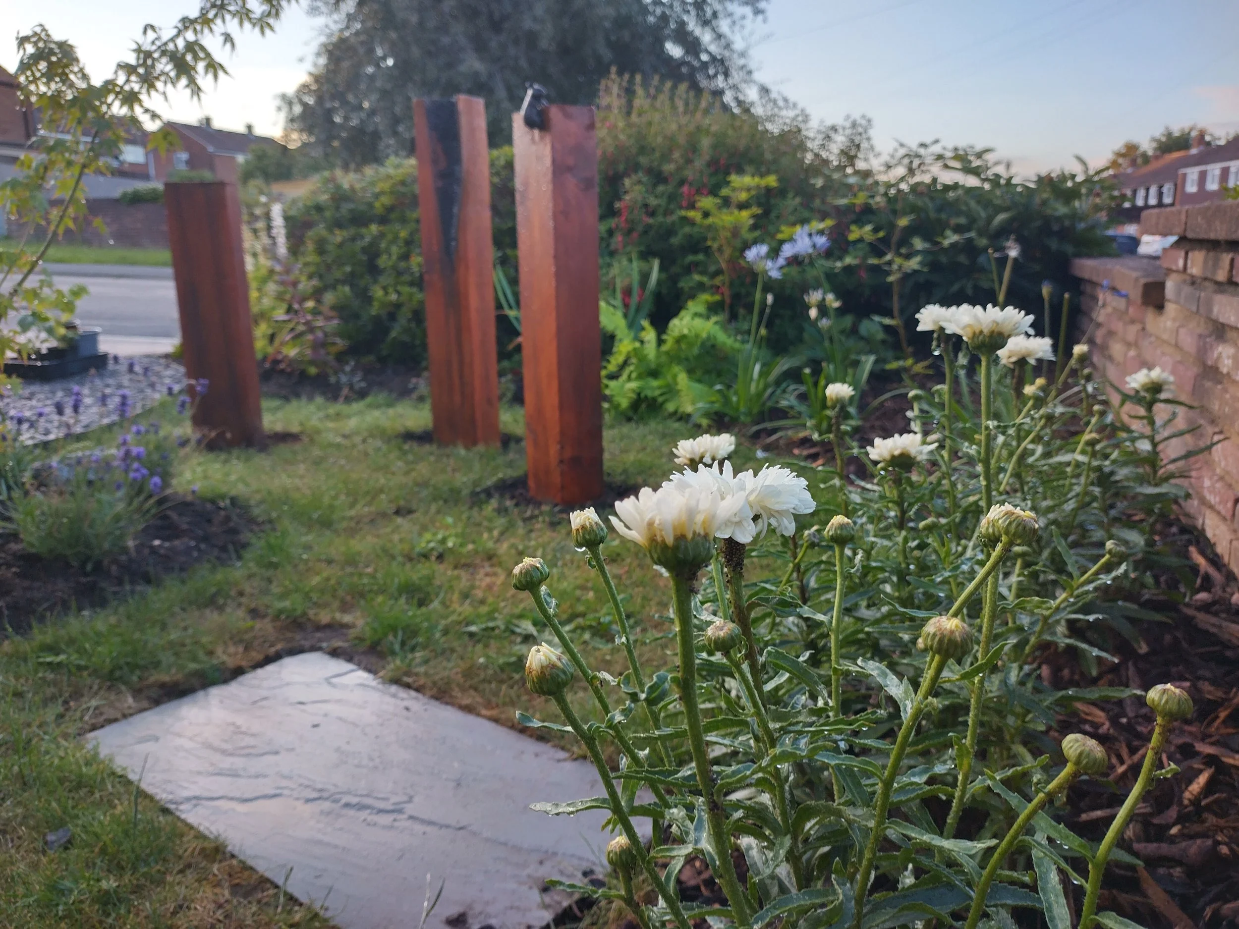 Planted Pillars Front Garden