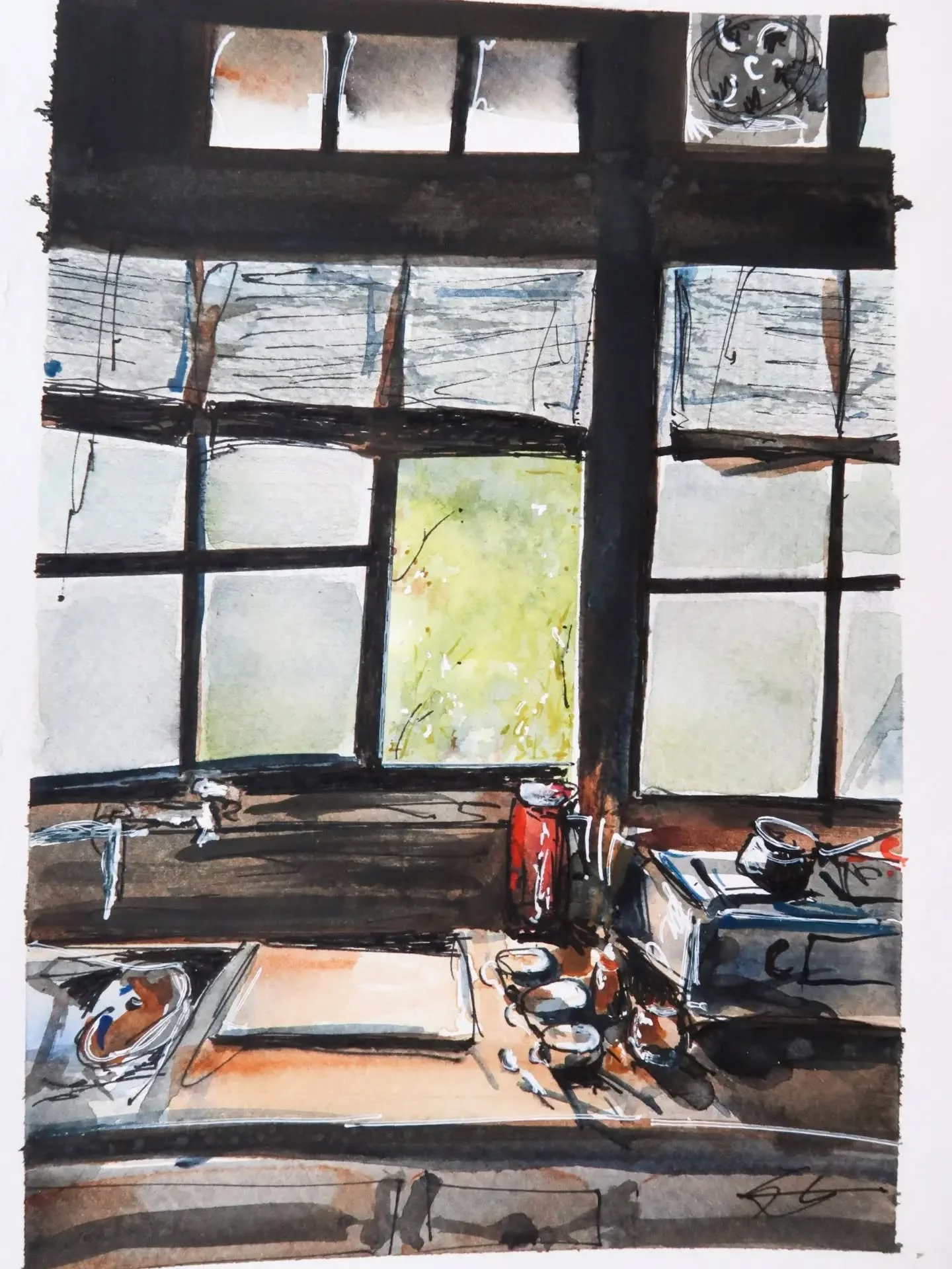 'Shuji's Kitchen 1' - Wakayama, Japan 

15x20 

Watercolour on paper
