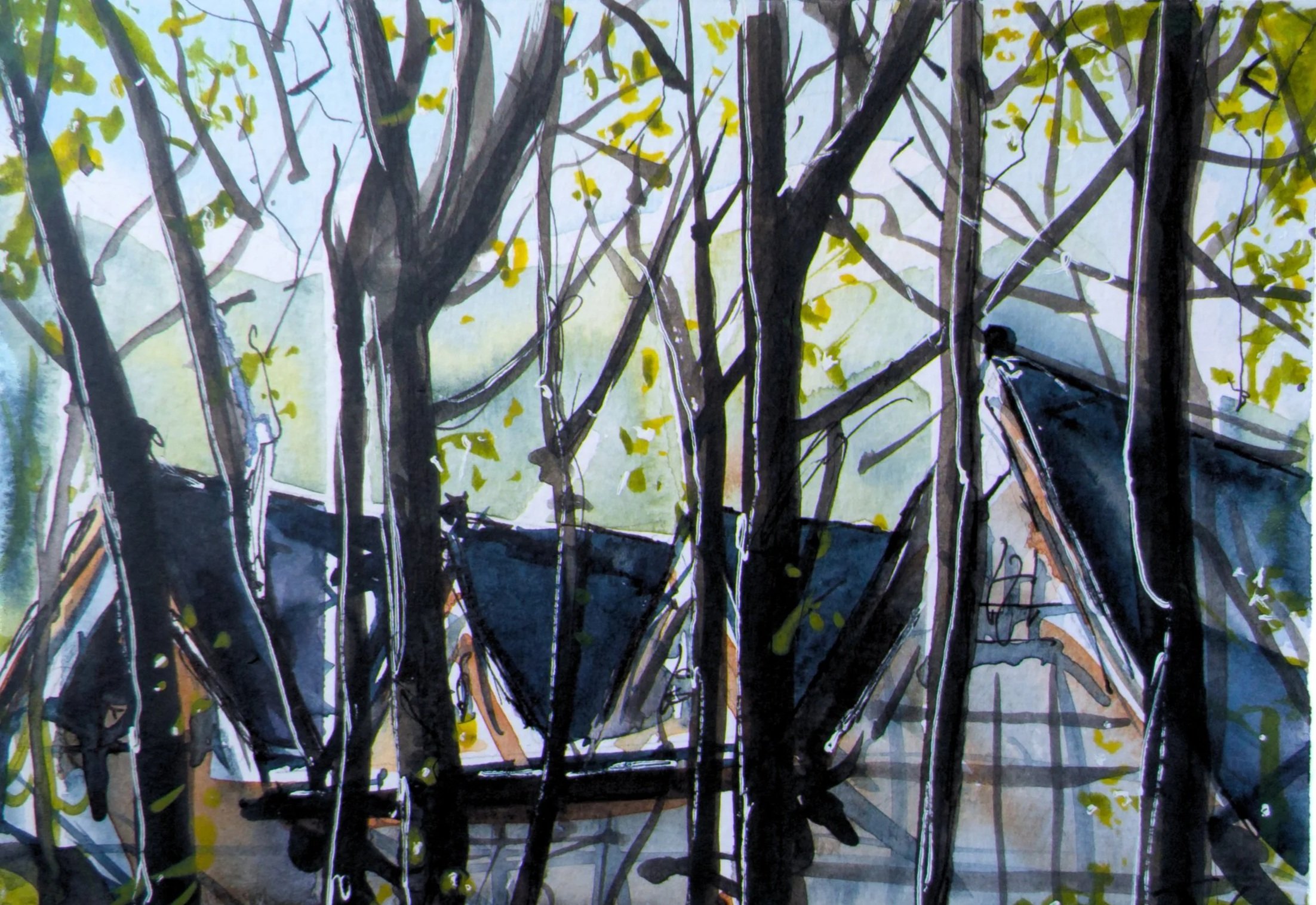 'Ryokan Through the Trees'