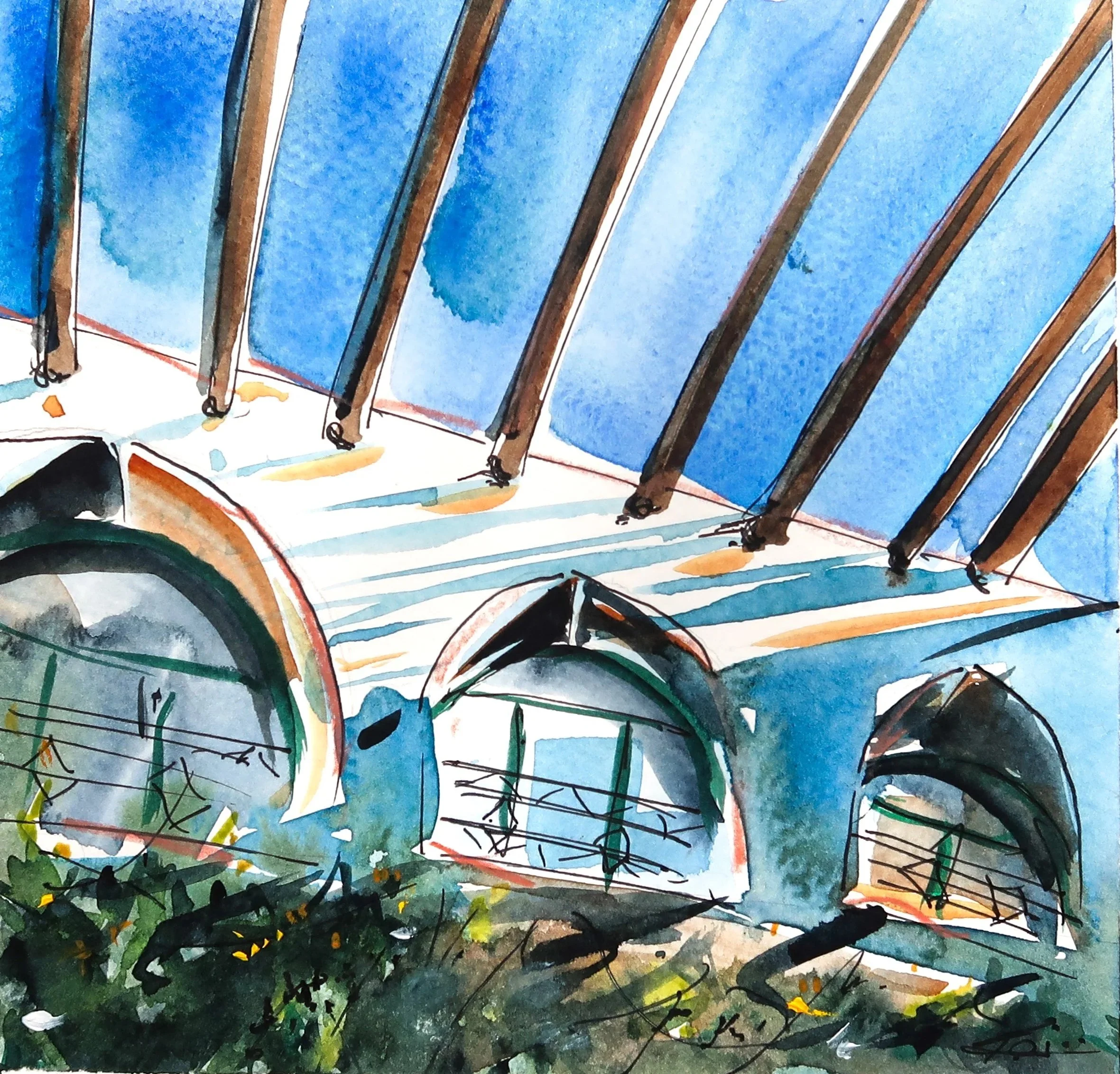 'Beams at the Hurricane'