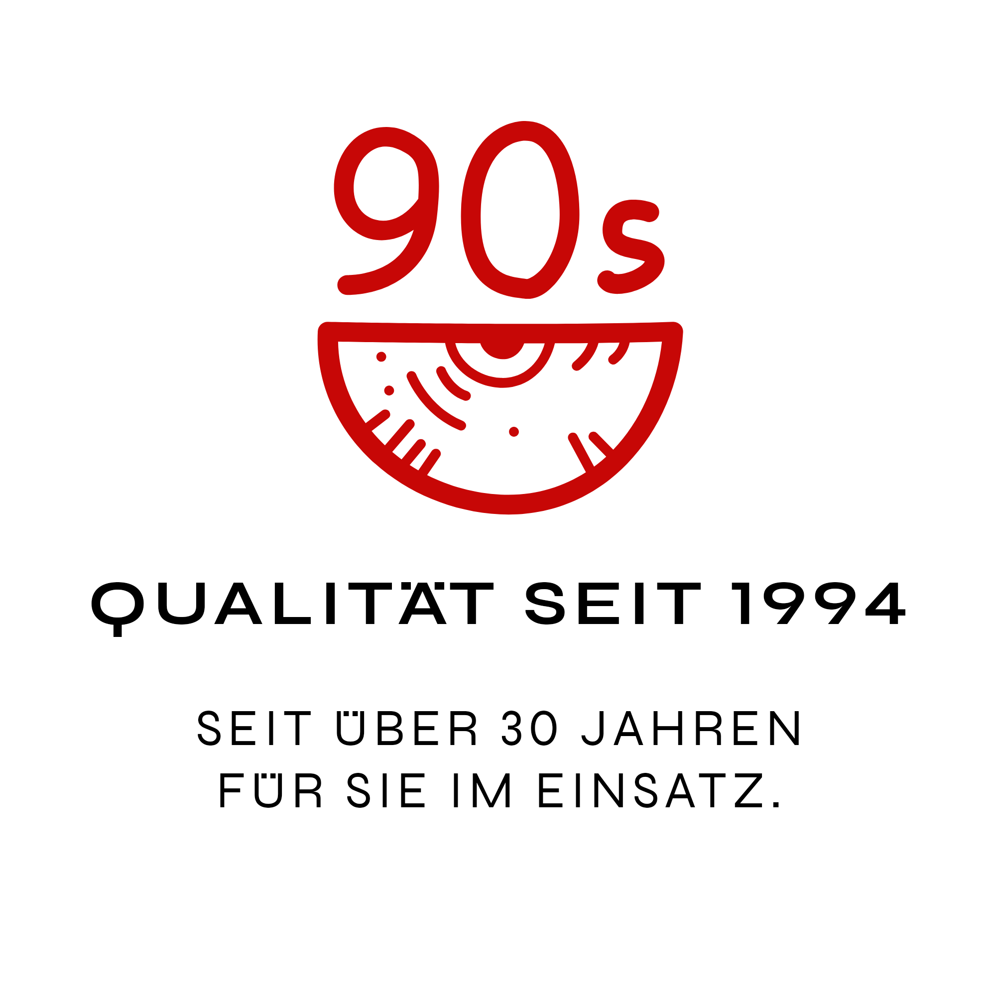 Logo eines Unternehmens, das seit 1994 für Qualität und Einsatz im Bereich der Lebensmittelproduktion steht.