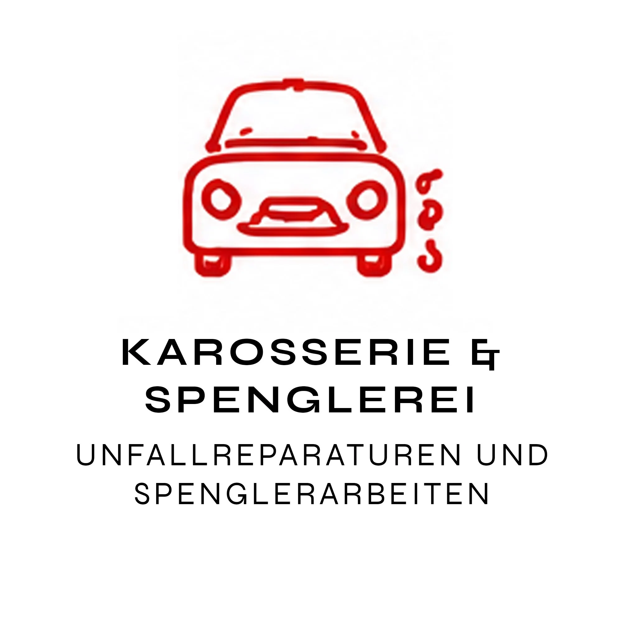 Logo mit roten Linien eines Autos und schwarzen Schriftzug darunter.
