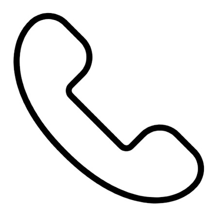 Outline of a telephone receiver icon.