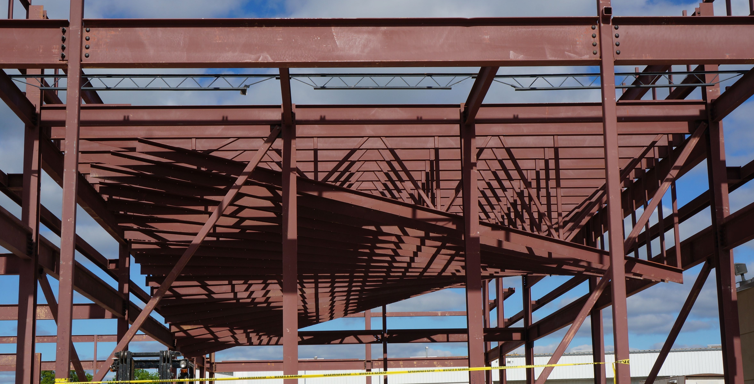 Springdale Municipal Campus District Court steel framing.