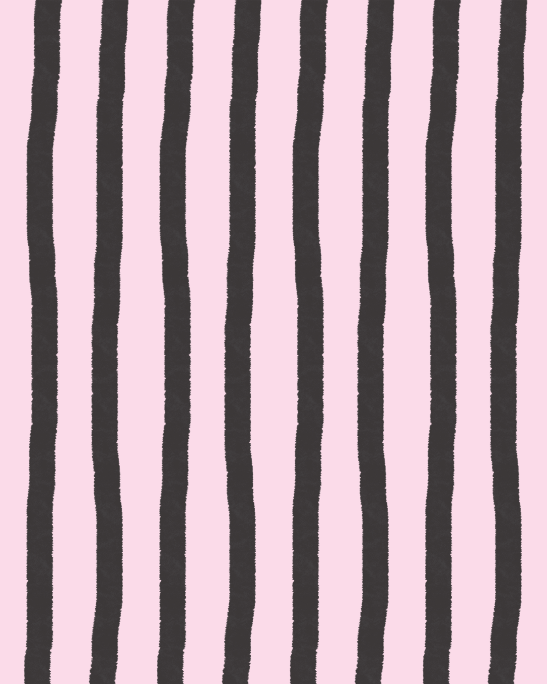 Abstract pattern of uneven black vertical stripes on a light pink background.