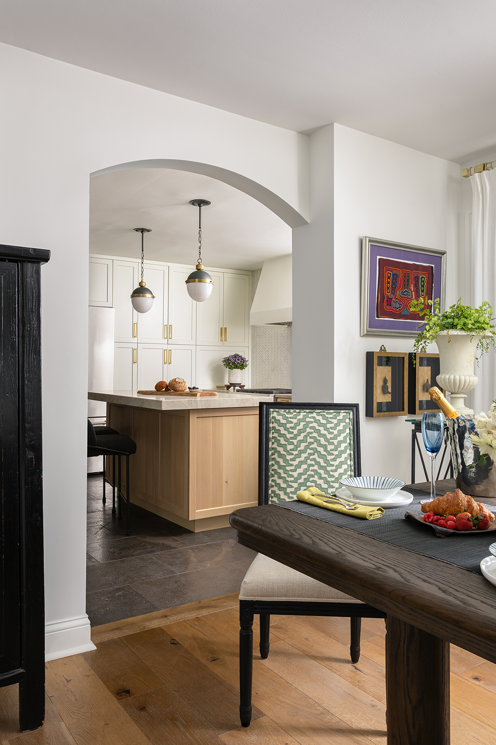 Interior view of a home by Matte & Gloss Interiors - a full-service residential interior design studio serving Chicago and the North Shore with timeless, refined home design.