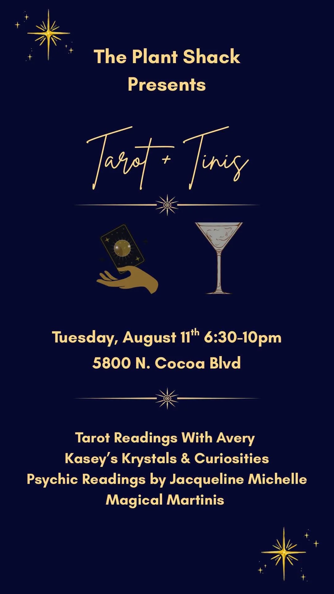 Tarot And Tini’s @ The Plant Shack