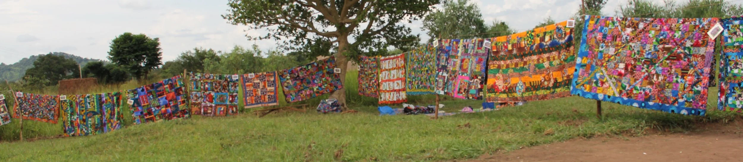 Our African quilts on display